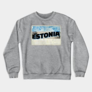 Estonia Vintage style retro souvenir Crewneck Sweatshirt